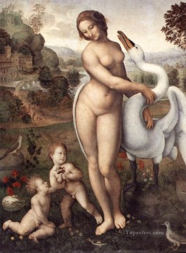  Vinci Oil Painting - Leda 1510 Leonardo da Vinci